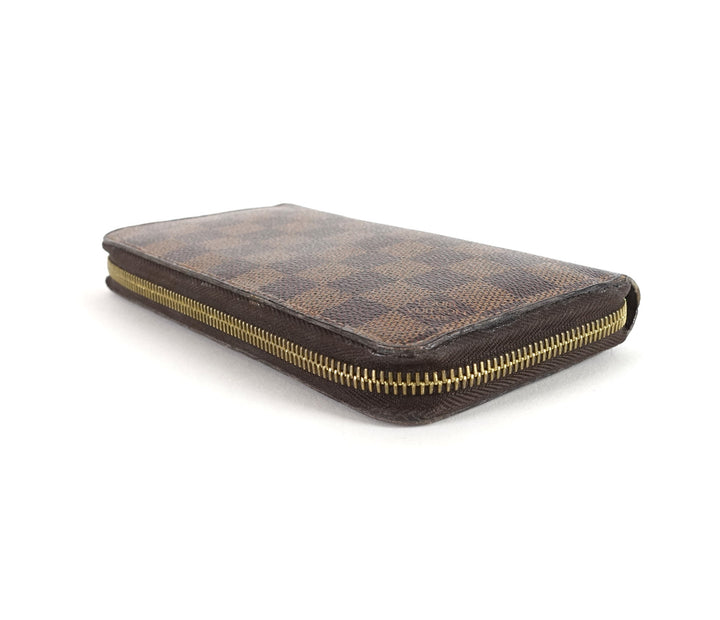 zippy damier ebene canvas wallet