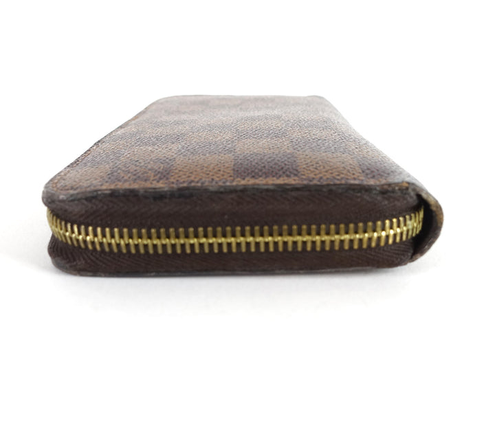 zippy damier ebene canvas wallet