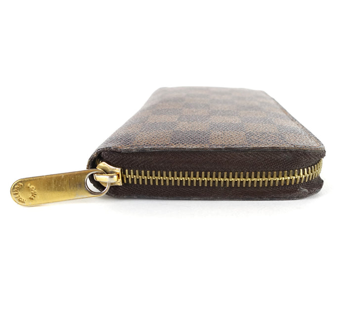 zippy damier ebene canvas wallet