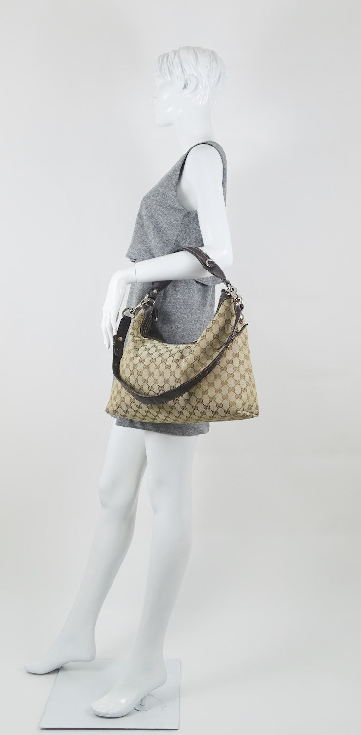 monogram canvas large hobo bag