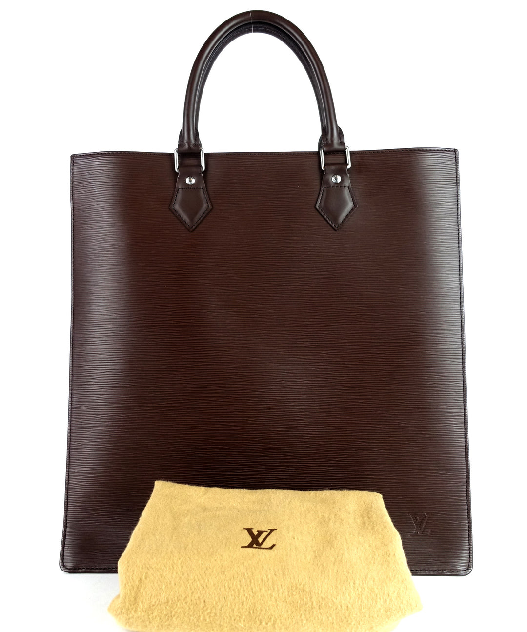 sac plat epi leather tote bag