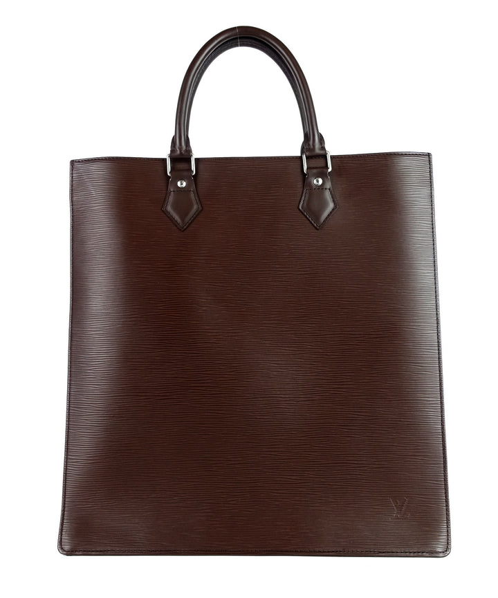 sac plat epi leather tote bag