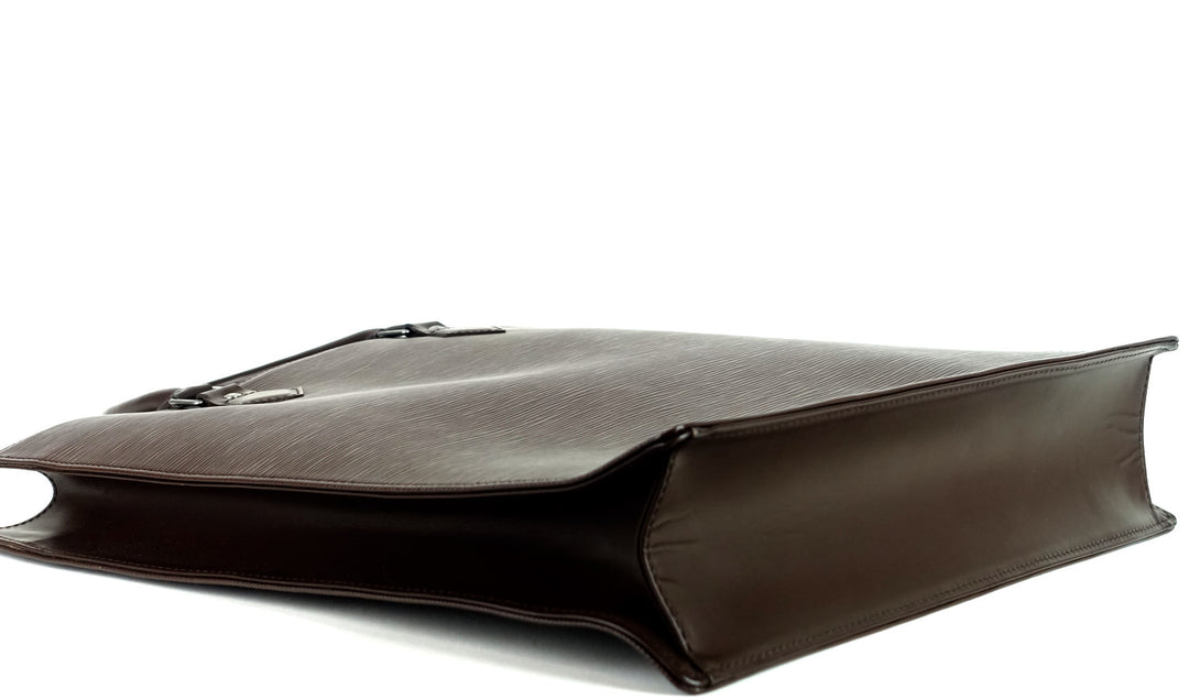 sac plat epi leather tote bag