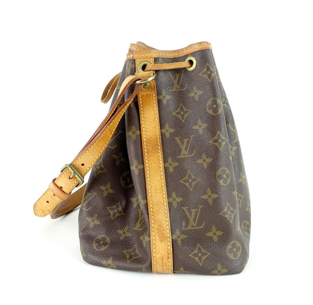 petite noe monogram canvas bag