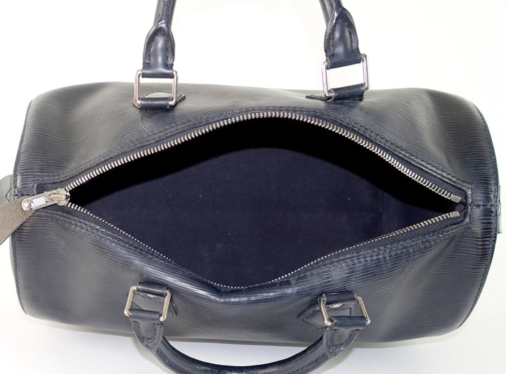 speedy 30 black epi leather handbag