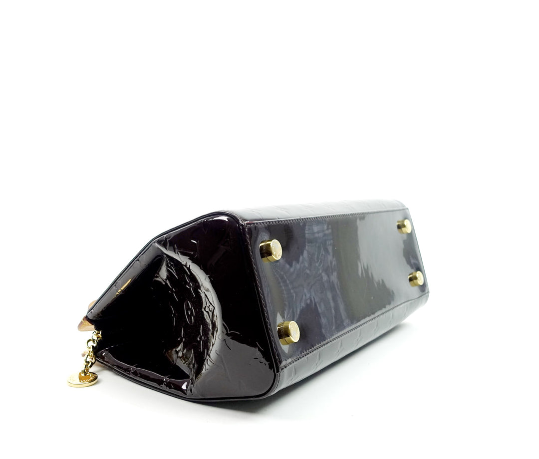 brea mm monogram patent leather handbag