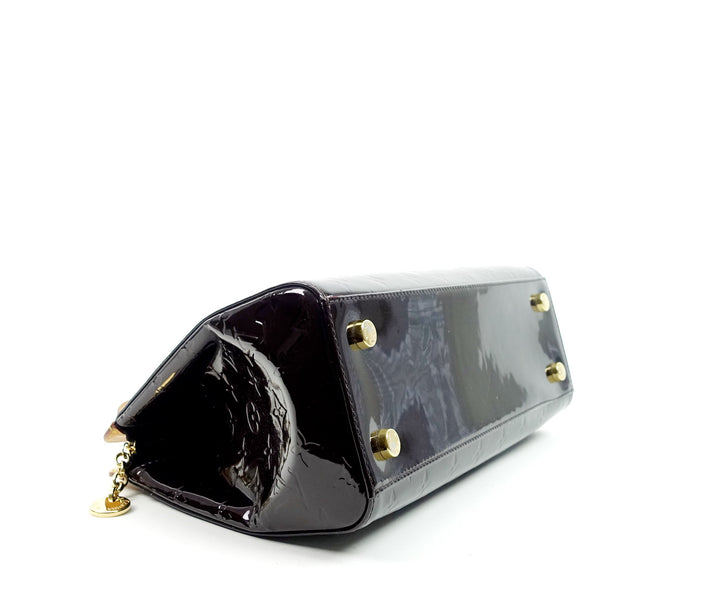 brea mm monogram patent leather handbag