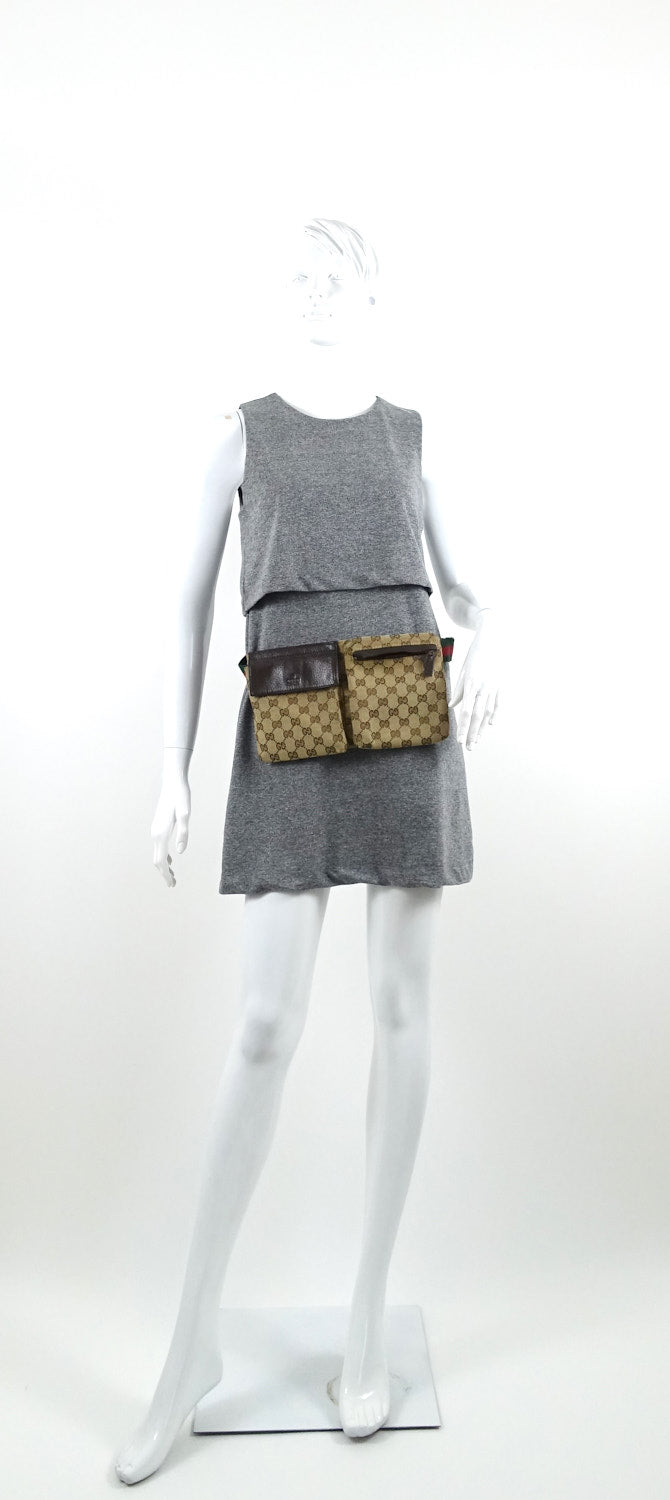 monogram canvas belt bag