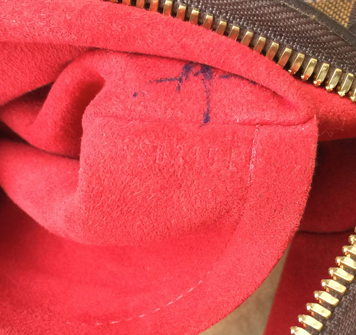 trevi pm damier ebene canvas handbag