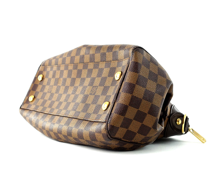 trevi pm damier ebene canvas handbag