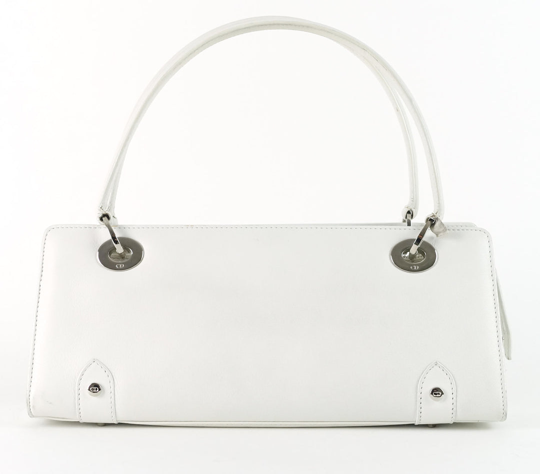 east west calf leather handbag