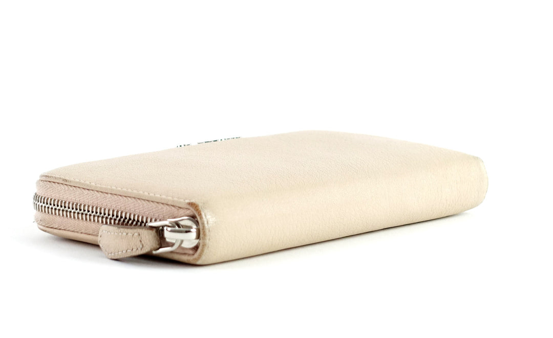 pandora zip around grained leather wallet