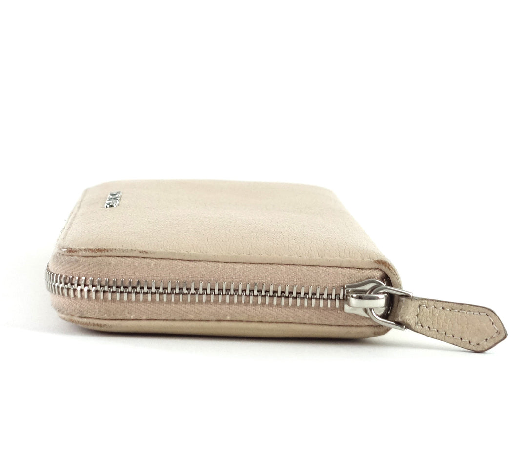 pandora zip around grained leather wallet