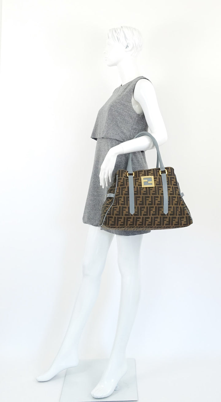 monogram canvas front ornament tote bag