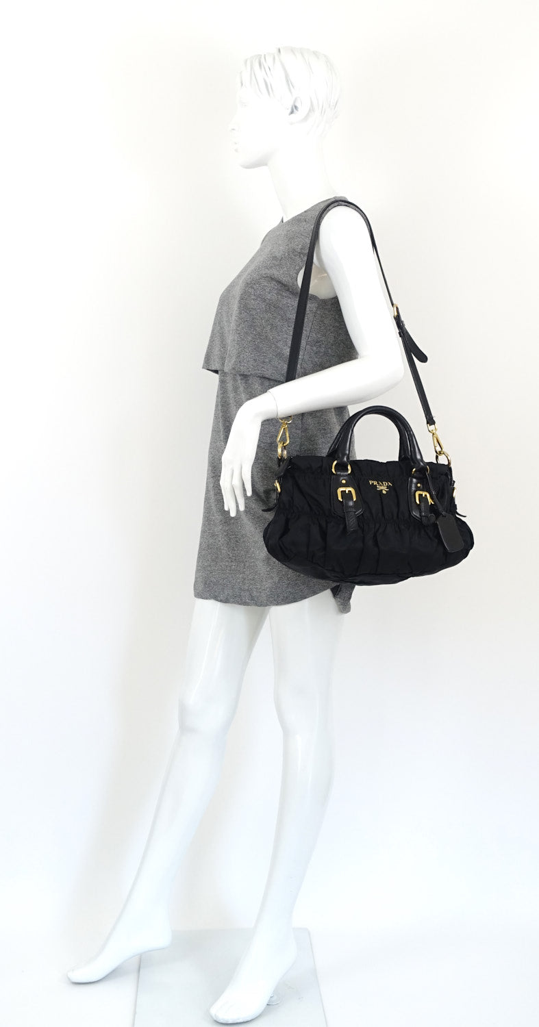 gaufre convertible tessuto nylon handbag