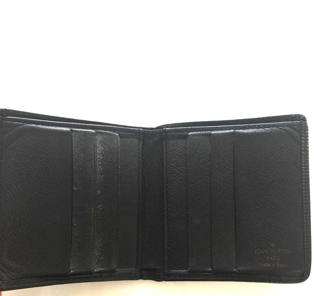 petit noe black epi leather bag with wallet