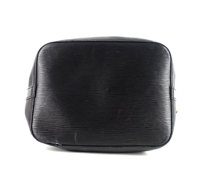 petit noe black epi leather bag with wallet
