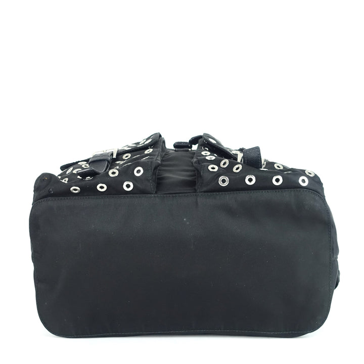 tessuto nylon grommet backpack bag