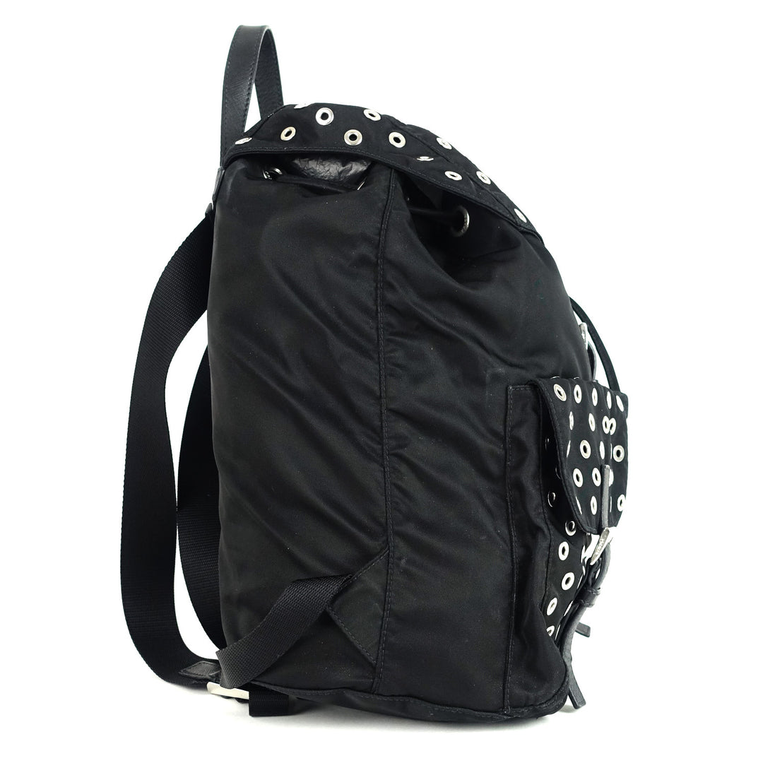 tessuto nylon grommet backpack bag