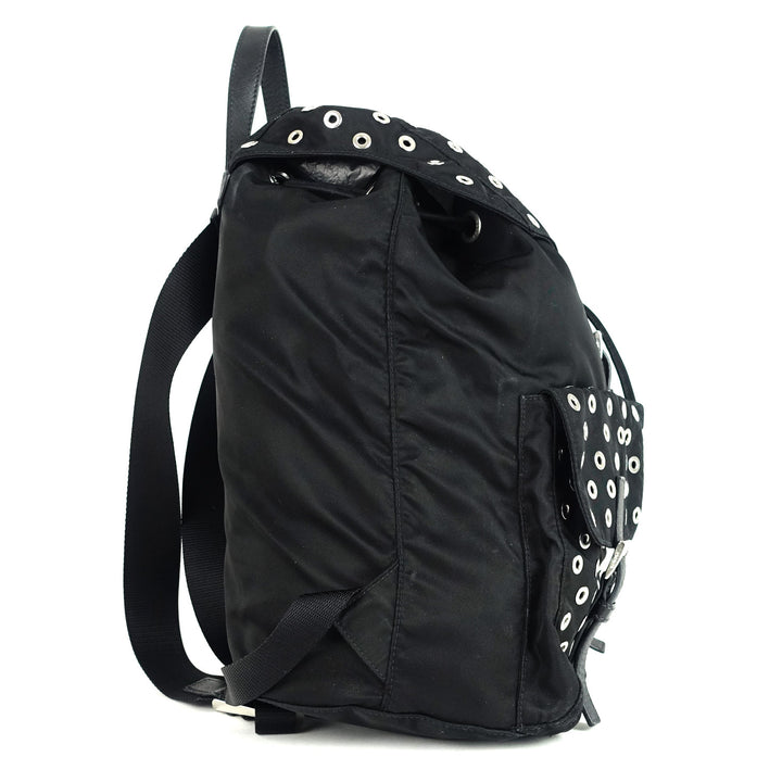 tessuto nylon grommet backpack bag