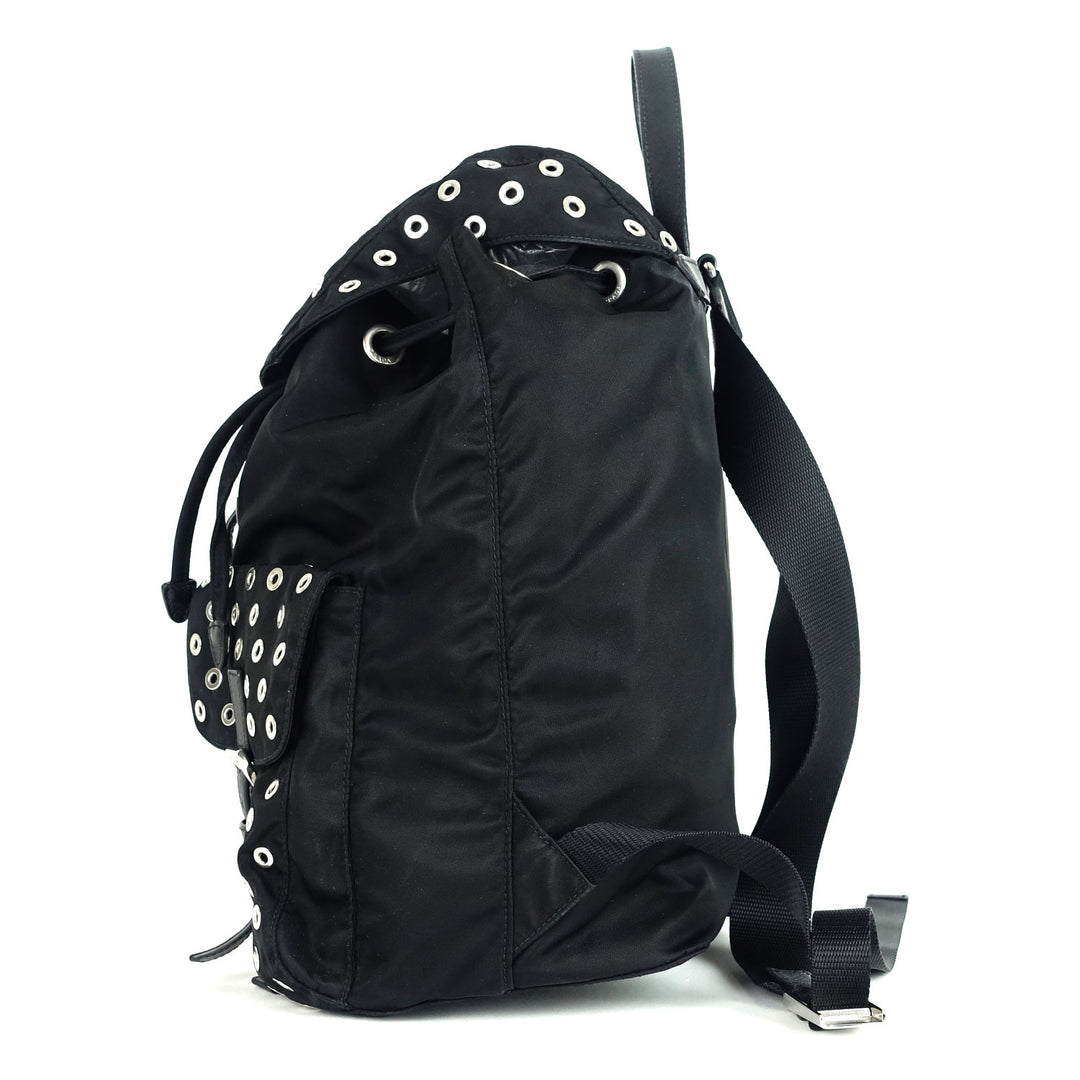 tessuto nylon grommet backpack bag