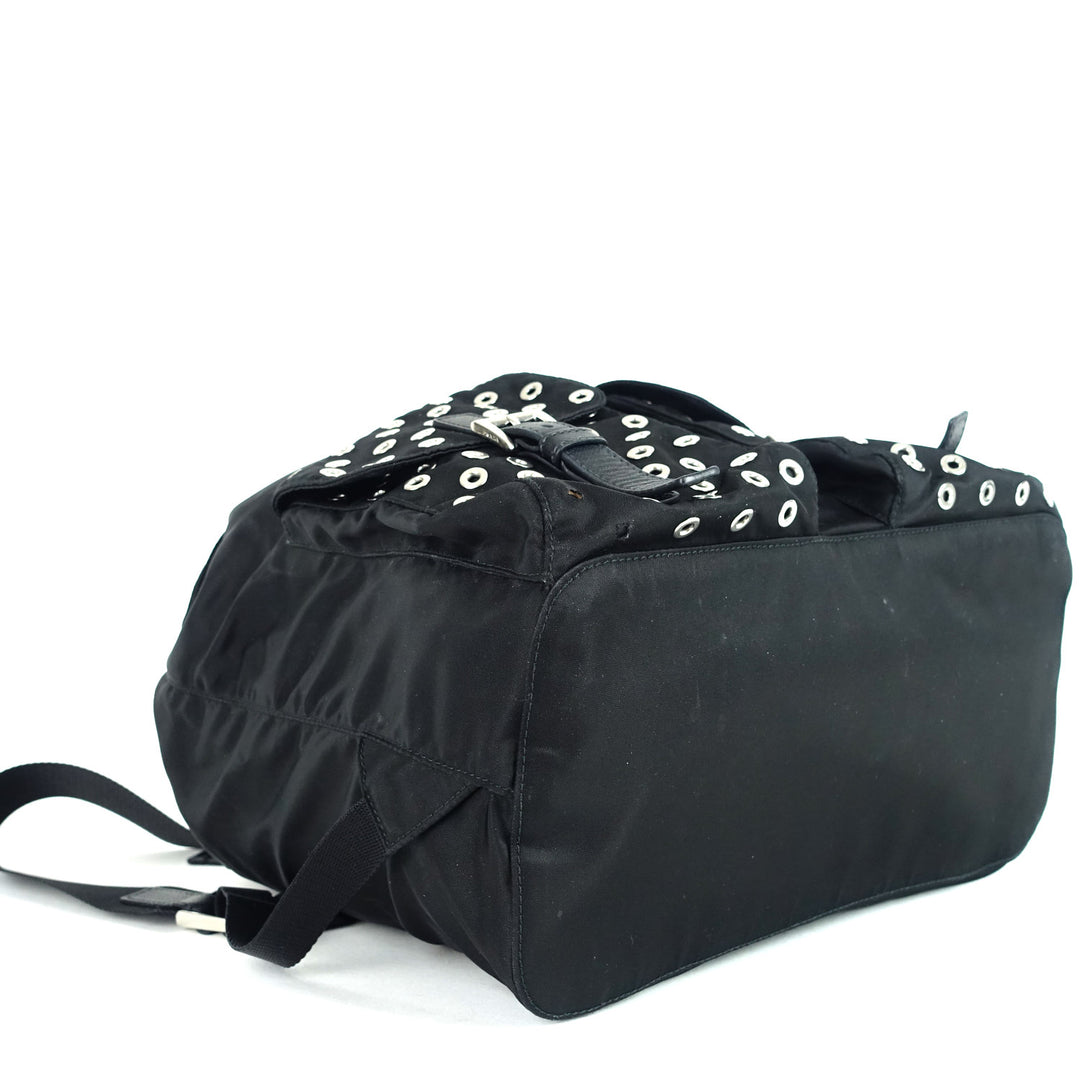 tessuto nylon grommet backpack bag