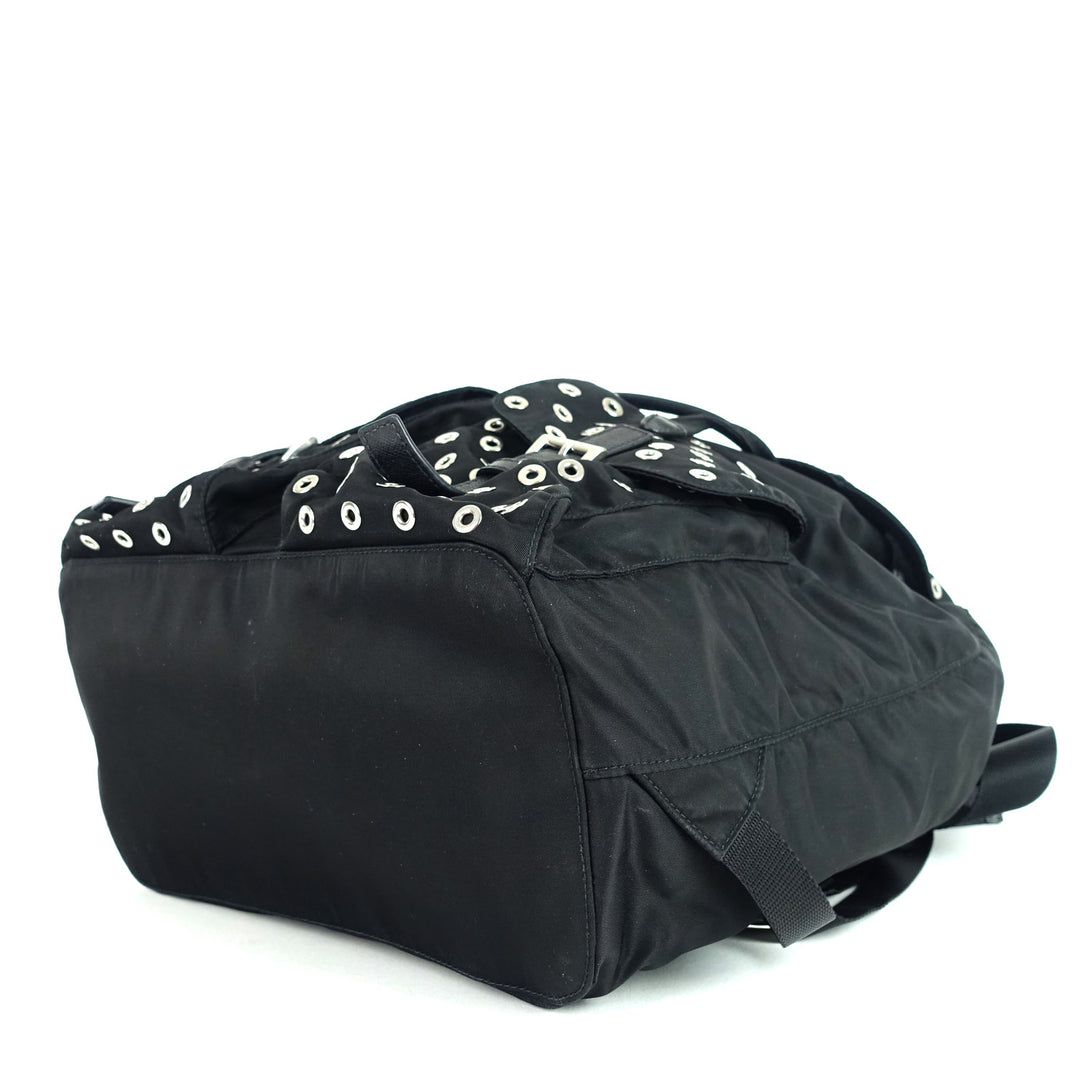 tessuto nylon grommet backpack bag
