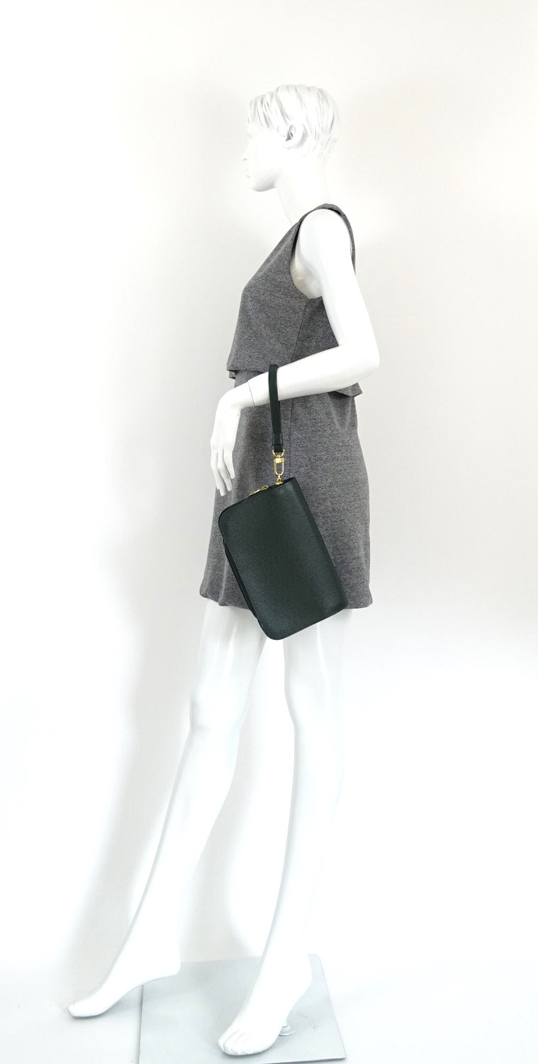baikal taiga leather pochette bag