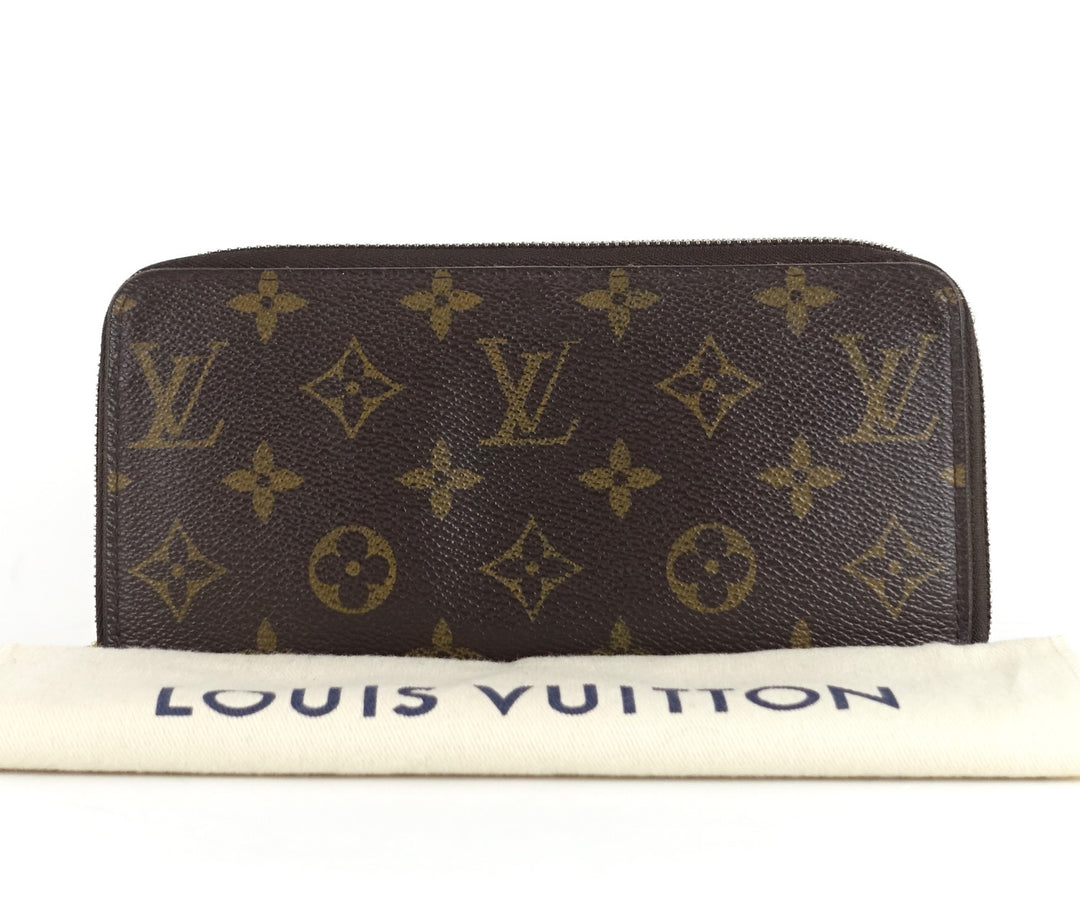 zippy monogram canvas wallet