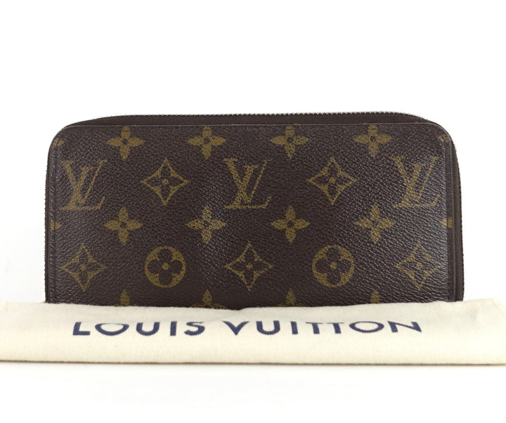 zippy monogram canvas wallet