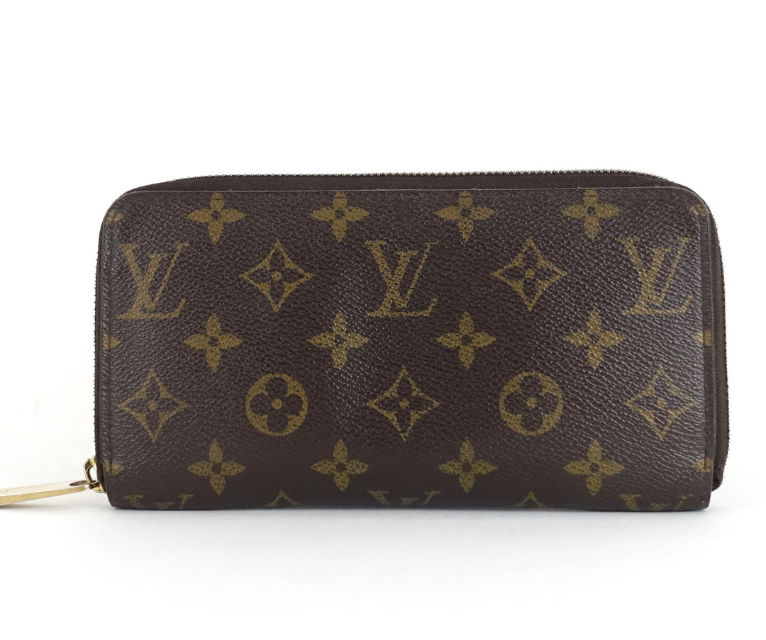 zippy monogram canvas wallet