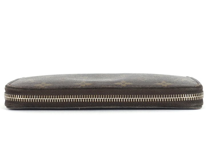 zippy monogram canvas wallet
