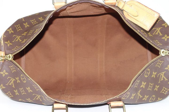 keepall 45 bandouliere monogram canvas travel bag with strap