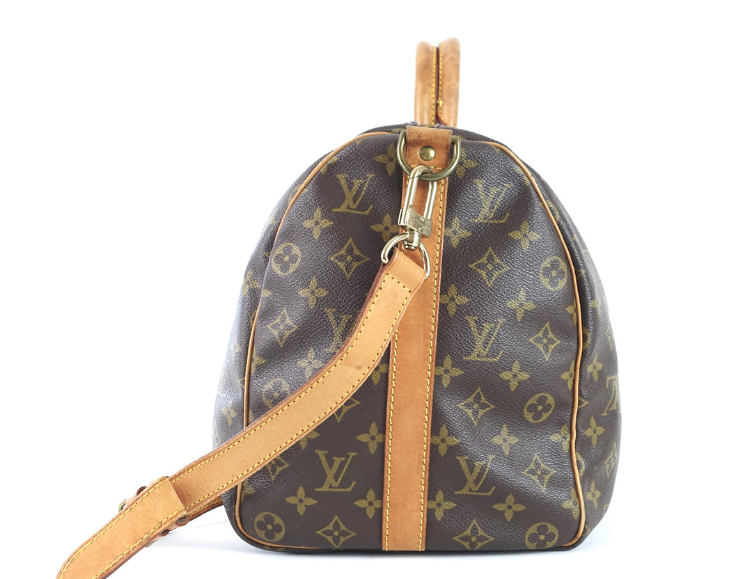 keepall 45 bandouliere monogram canvas travel bag with strap