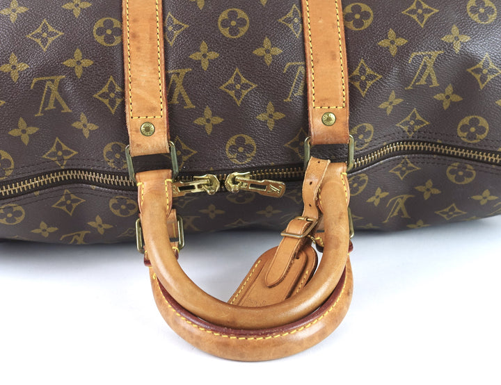 keepall 45 bandouliere monogram canvas travel bag with strap