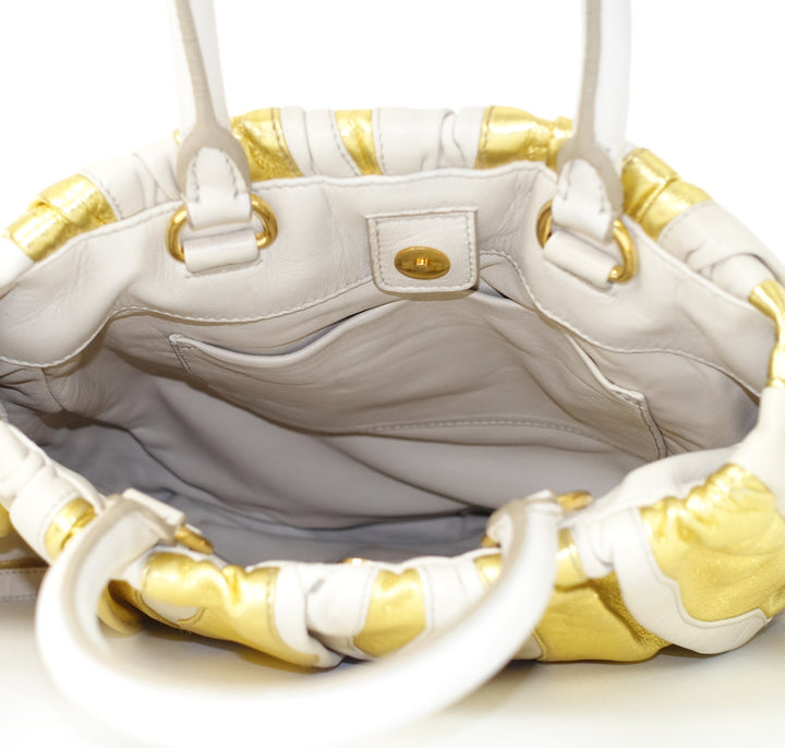 waves convertible nappa leather hobo bag