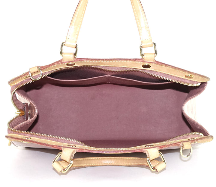 brea mm monogram vernis leather handbag