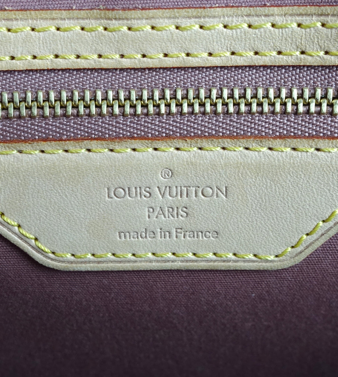 brea mm monogram vernis leather handbag