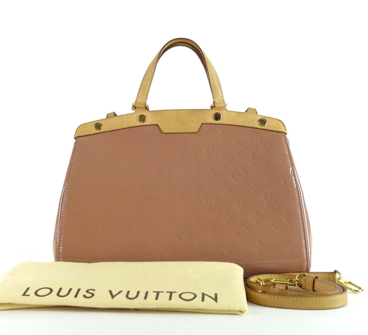 brea mm monogram vernis leather handbag