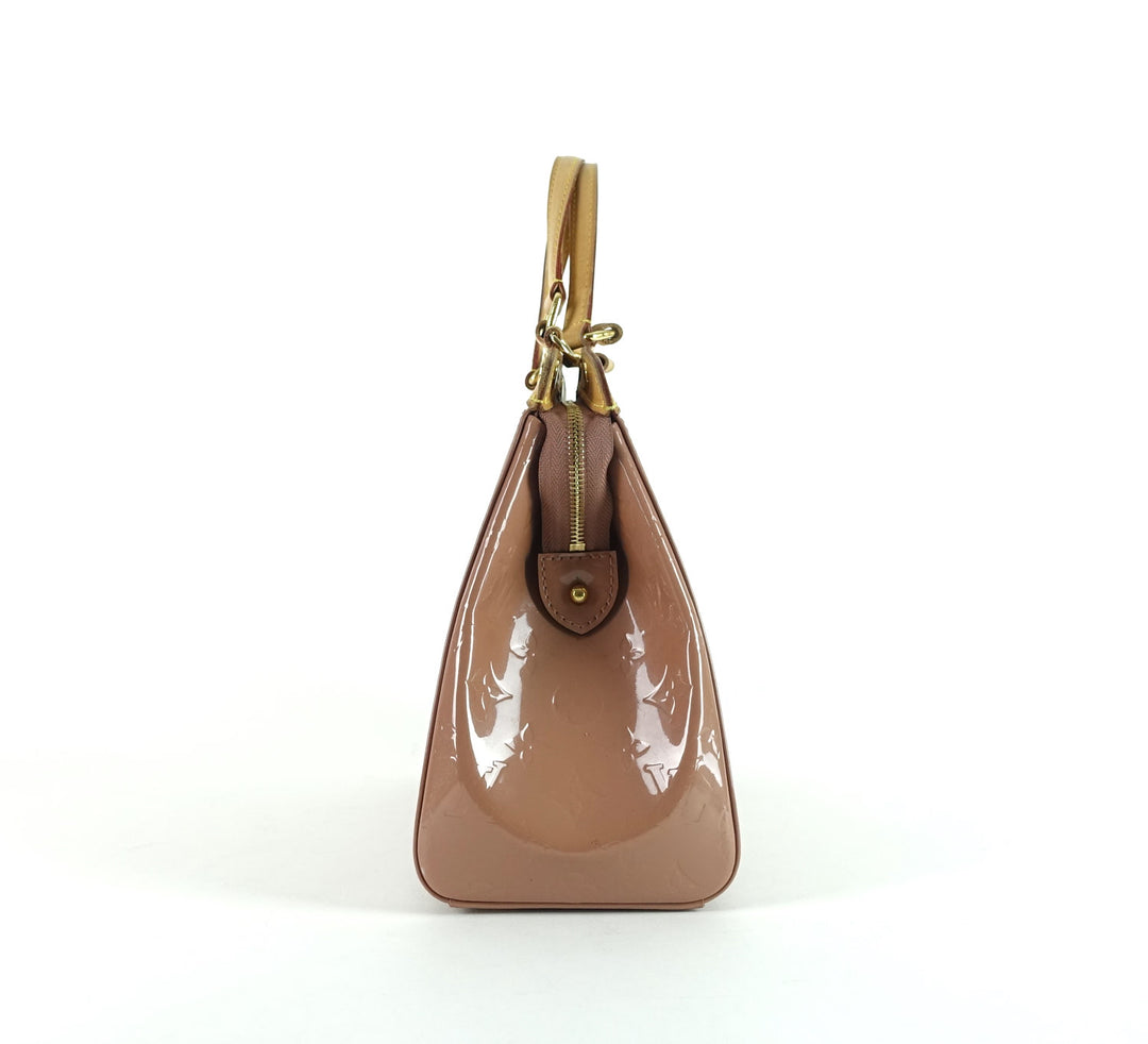 brea mm monogram vernis leather handbag