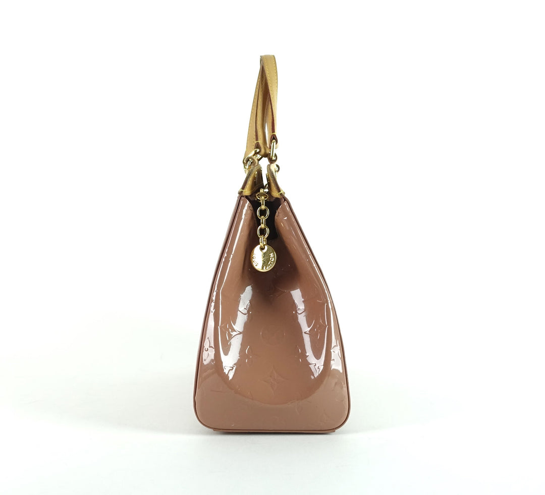 brea mm monogram vernis leather handbag