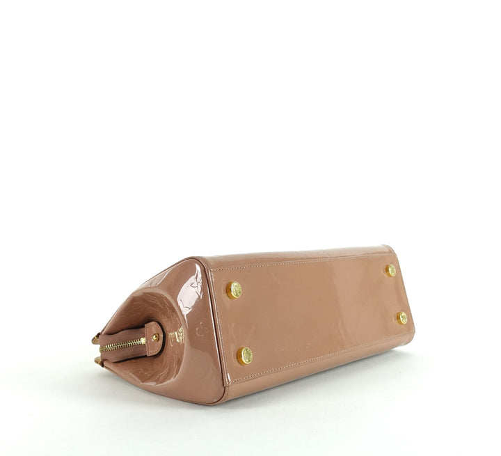 brea mm monogram vernis leather handbag