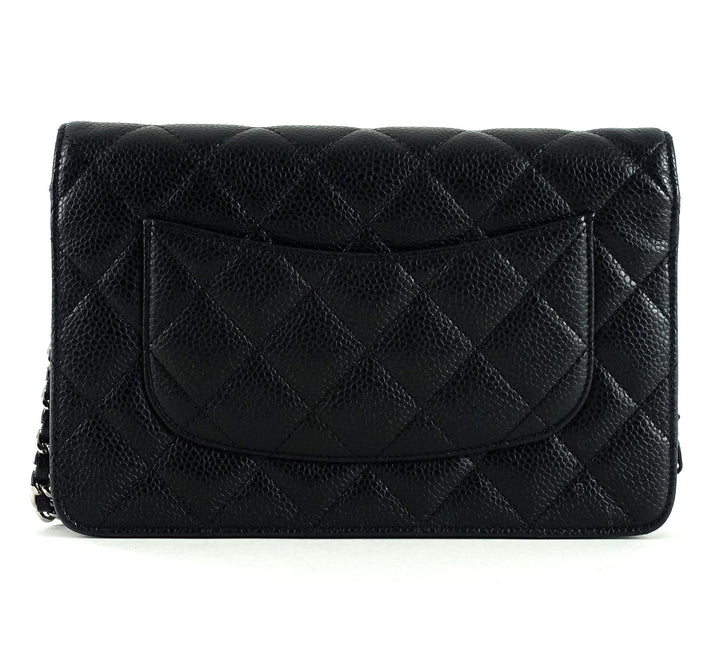 wallet on chain caviar leather bag