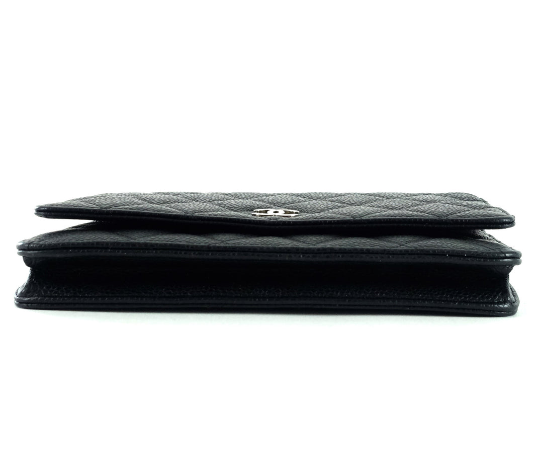 wallet on chain caviar leather bag