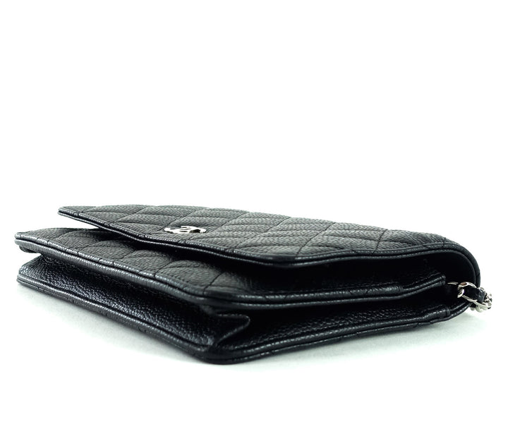 wallet on chain caviar leather bag