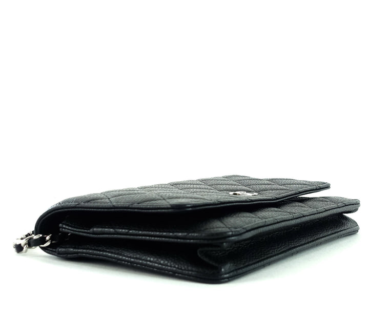 wallet on chain caviar leather bag