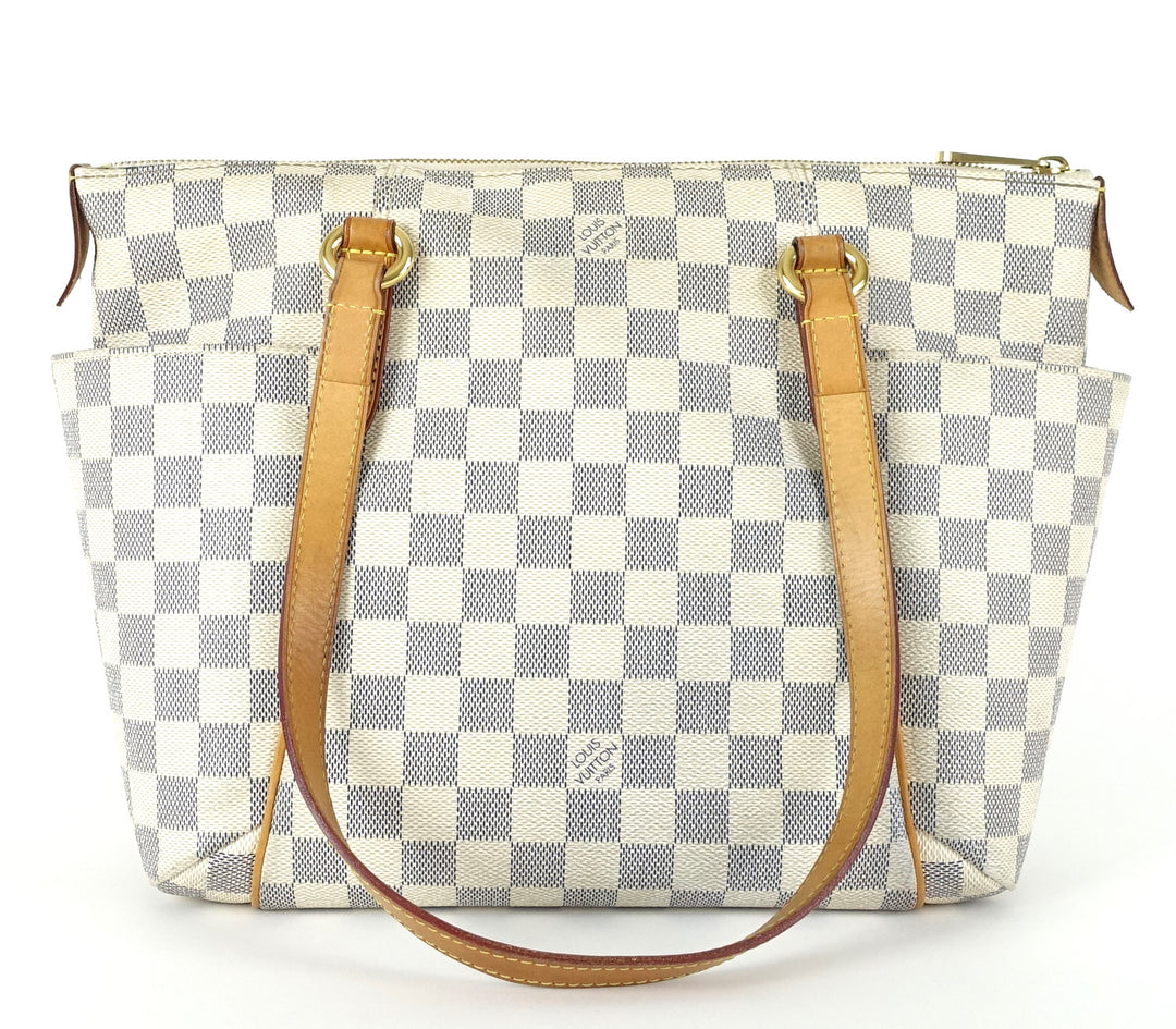 totally pm damier azur canvas shoulder bag