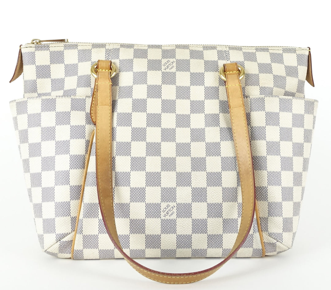 totally pm damier azur canvas shoulder bag