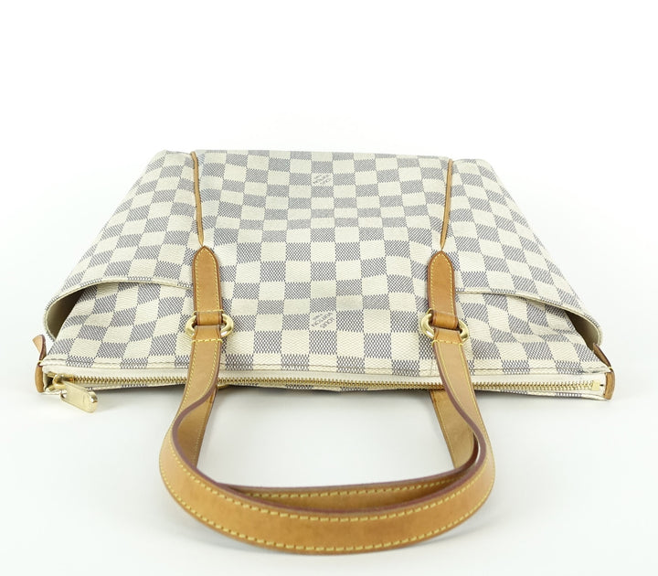 totally pm damier azur canvas shoulder bag