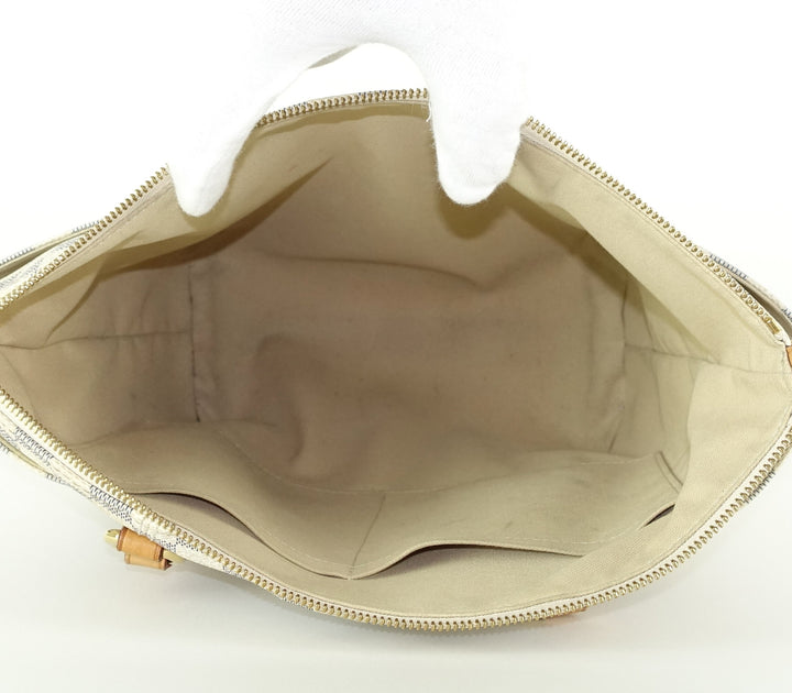 totally pm damier azur canvas shoulder bag